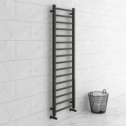 Brooklyn Black Nickel 1600 x 500mm Straight Heated Towel Rail