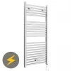E-Cube Electric Only Heated Towel Rail - W500mm x H1110mm - Chrome -Cheap Bathroom Heating Store 388137 p