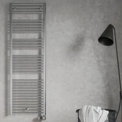 E-Diamond Electric Only Heated Towel Rail w. Digital Thermostat - W480mm x H1375mm - Chrome - Straight -Cheap Bathroom Heating Store 388535 d4 460
