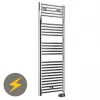 E-Diamond Electric Only Heated Towel Rail w. Digital Thermostat - W480mm x H1375mm - Chrome - Straight 1 E-Diamond Electric Only Heated Towel Rail w. Digital Thermostat - W480mm x H1375mm - Chrome - Straight -Cheap Bathroom Heating Store 388535 p