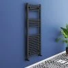 Toreno Black Curved W500 x H1200mm Heated Towel Rail -Cheap Bathroom Heating Store 512 BC nw p
