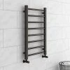 Brooklyn Black Nickel 800 x 500mm Straight Heated Towel Rail