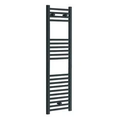 Diamond Heated Towel Rail - W300 x H1200mm - Anthracite - Straight