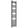 Diamond Heated Towel Rail - W300 x H1600mm - Anthracite - Straight