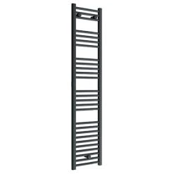 Diamond Heated Towel Rail - W300 x H1600mm - Anthracite - Straight