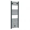 Diamond Heated Towel Rail - W400 x H1200mm - Anthracite - Straight -Cheap Bathroom Heating Store ATR412 p