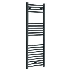 Diamond Heated Towel Rail - W400 x H1200mm - Anthracite - Straight