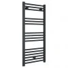 Diamond Heated Towel Rail - W500 x H1000mm - Anthracite - Straight