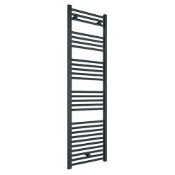 Diamond Heated Towel Rail - W500 x H1600mm - Anthracite - Straight