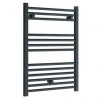 Diamond Heated Towel Rail - W600 x H800mm - Anthracite - Straight -Cheap Bathroom Heating Store ATR680 p
