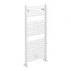 Arezzo Cube Matt White 1100 x 500 Heated Towel Rail -Cheap Bathroom Heating Store AZ125MWSQ P1