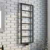 Arezzo Matt Black 1200 x 500 Ladder Heated Towel Rail