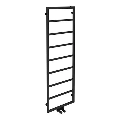 Arezzo Matt Black 1500 x 500 Ladder Heated Towel Rail 5 Arezzo Matt Black 1500 x 500 Ladder Heated Towel Rail - Image 3