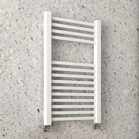 Arezzo Cube Matt White 690 x 500 Heated Towel Rail 3 Arezzo Cube Matt White 690 x 500 Heated Towel Rail