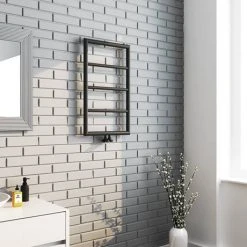 Arezzo Matt Black 800 x 500 Ladder Heated Towel Rail 8 Arezzo Matt Black 800 x 500 Ladder Heated Towel Rail -Cheap Bathroom Heating Store AZ8MB d2 460