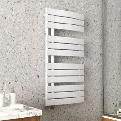 Arezzo Matt White Designer Heated Towel Rail 1080 x 550mm