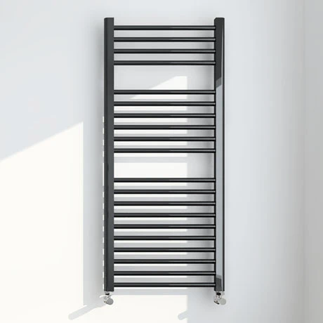 Brooklyn 1200 x 500mm Black Nickel Straight Heated Towel Rail 3 Brooklyn 1200 x 500mm Black Nickel Straight Heated Towel Rail
