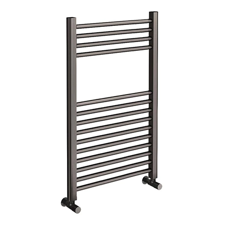 Brooklyn 800 x 500mm Satin Gunmetal Grey Straight Heated Towel Rail 3 Brooklyn 800 x 500mm Satin Gunmetal Grey Straight Heated Towel Rail