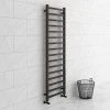 Brooklyn Square 1600 x 500mm Black Nickel Heated Towel Rail -Cheap Bathroom Heating Store BN165TR prod