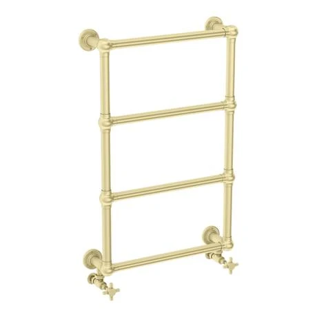 Chatsworth Traditional 498 x 748 Brushed Brass Wall Mounted Heated Towel Rail 4 Chatsworth Traditional 498 x 748 Brushed Brass Wall Mounted Heated Towel Rail - Image 2