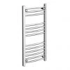 Diamond Curved Heated Towel Rail - 400mm x 800mm - Chrome