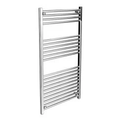 Diamond Heated Towel Rail - 600mm x 1200mm - Chrome - Straight