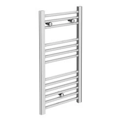 Diamond Heated Towel Rail - W400mm x H800mm - Chrome - Straight