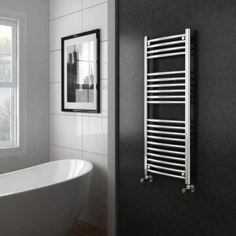Diamond Curved Heated Towel Rail - W500 x H1200mm - Chrome 4 Diamond Curved Heated Towel Rail - W500 x H1200mm - Chrome - Image 2