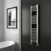 Diamond Heated Towel Rail - W300 x H1200mm - Chrome - Straight -Cheap Bathroom Heating Store COL021 n p