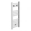 Diamond Heated Towel Rail - W300 x H800mm - Chrome - Straight -Cheap Bathroom Heating Store COL022 n p