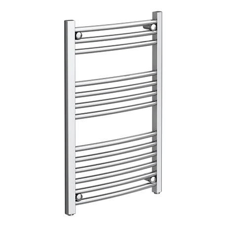 Diamond Curved Heated Towel Rail - W500 x H800mm - Chrome 3 Diamond Curved Heated Towel Rail - W500 x H800mm - Chrome