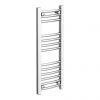 Diamond Curved Heated Towel Rail - W300 x H800mm - Chrome