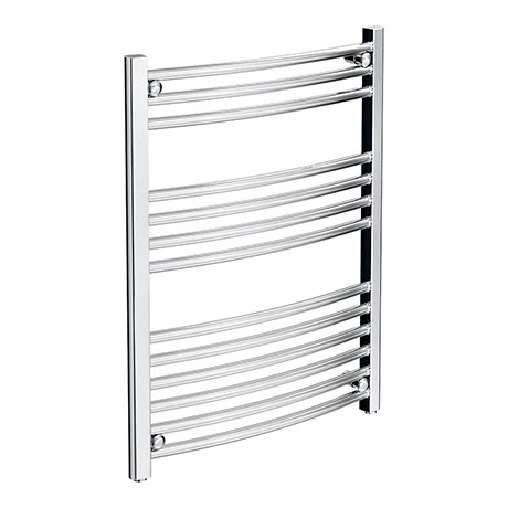 Diamond Curved Heated Towel Rail - W600 x H800mm - Chrome 3 Diamond Curved Heated Towel Rail - W600 x H800mm - Chrome
