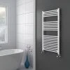 Diamond Heated Towel Rail - W600 x H1200mm - White - Straight -Cheap Bathroom Heating Store COL033 N P