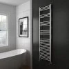 Diamond Heated Towel Rail - W500 x H1800mm - Chrome - Straight