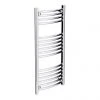 Diamond Curved Heated Towel Rail - W400 x H1000mm - Chrome -Cheap Bathroom Heating Store COL042 Diamond Curved Heated Towel Rail