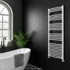 Diamond Curved Heated Towel Rail - W600 x H1600mm - White -Cheap Bathroom Heating Store COL044 prod