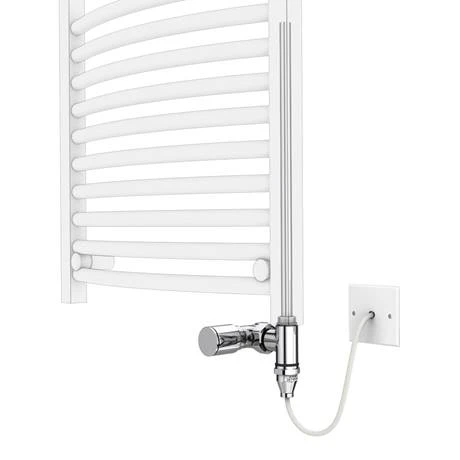 Diamond White 500 x 1600mm Straight Heated Towel Rail (incl. Valves + Electric Heating Kit) 4 Diamond White 500 x 1600mm Straight Heated Towel Rail (incl. Valves + Electric Heating Kit) - Image 2