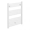 Diamond Heated Towel Rail - W600 x H800mm - White - Straight -Cheap Bathroom Heating Store COL063 N P