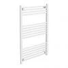 Diamond Heated Towel Rail - W600 x H1000mm - White - Straight