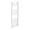 Diamond Curved Heated Towel Rail - W400 x H1200mm - White
