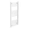 Diamond Curved Heated Towel Rail - W400 x H1000mm - White