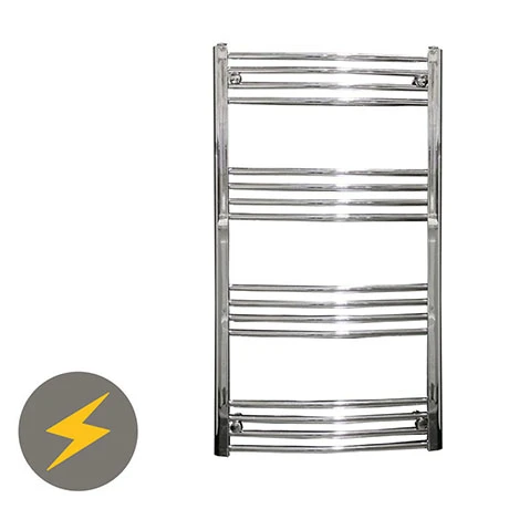 Reina Capo H1000 x W600mm Chrome Curved Electric Towel Rail 3 Reina Capo H1000 x W600mm Chrome Curved Electric Towel Rail