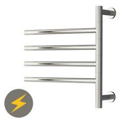 Reina Rance H475 x W500mm Dry Electric Swivel Heated Towel Rail