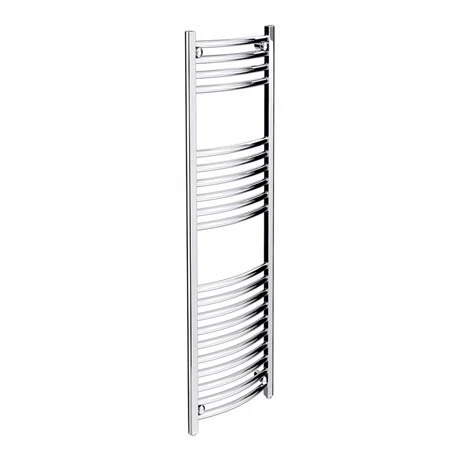 Diamond Curved Heated Towel Rail - W300 x H1200mm - Chrome 3 Diamond Curved Heated Towel Rail - W300 x H1200mm - Chrome