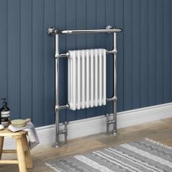 Chatsworth Savoy Traditional Towel Rail (incl. Valves + Electric Heating Kit) -Cheap Bathroom Heating Store ERD01 PK d5 460