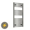 Reina Diva H800 x W750mm Chrome Curved Electric Towel Rail
