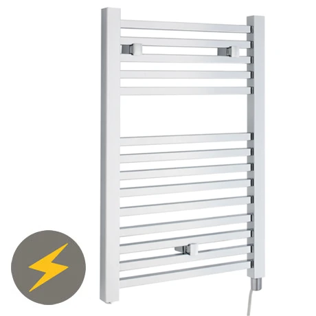 Hudson Reed 690 x 500mm Electric Square Heated Towel Rail - Chrome - HL150 3 Hudson Reed 690 x 500mm Electric Square Heated Towel Rail - Chrome - HL150