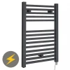 Hudson Reed 690 x 500mm Electric Square Heated Towel Rail - Anthracite - HL152 -Cheap Bathroom Heating Store HL152 prod