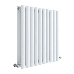Hudson Reed Revive 600 x 586mm Horizontal Double Panel Radiator - Gloss White - HL338D